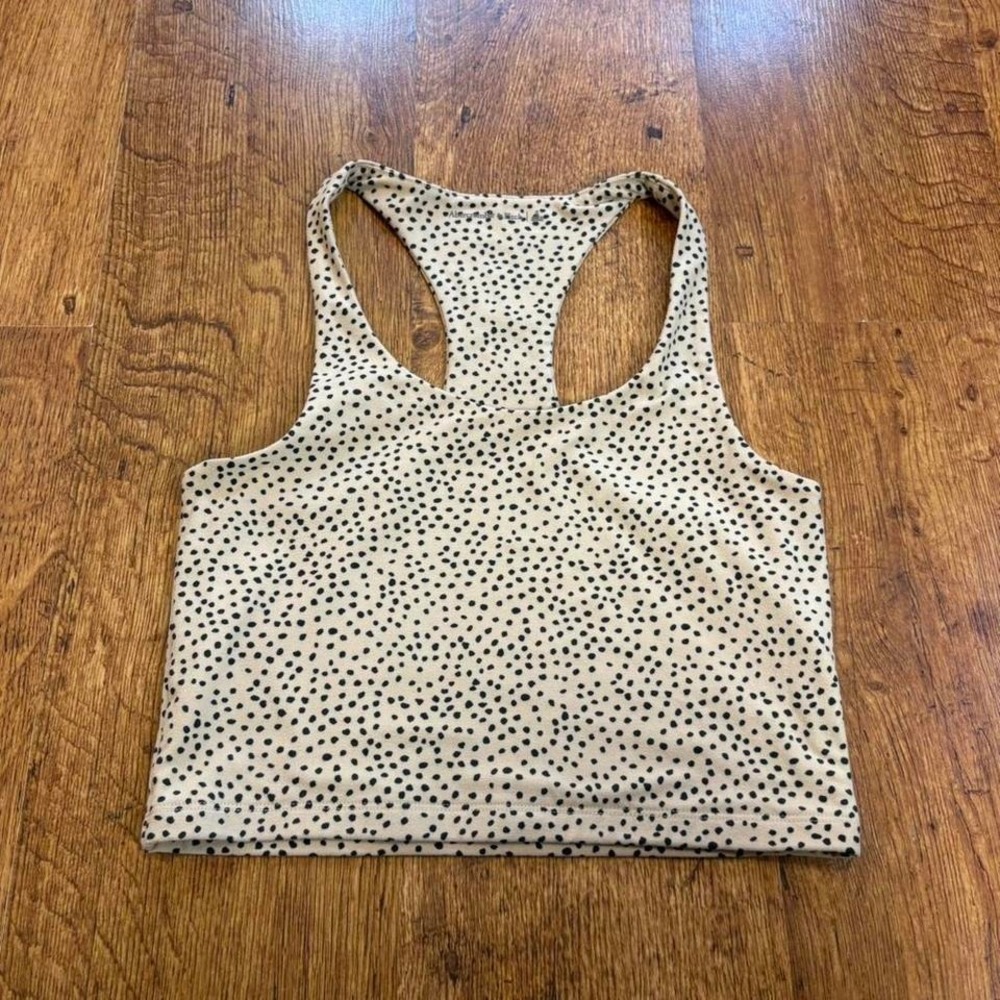Abercrombie & Fitch speckled racerback cropped tank top